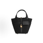 HERMES Picotin Lock 18 pocket Golden Buckle Basket Bucket Bag Handbag 18 Women\'s style 89 Noir Black